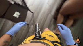 Doctor gets dominated by massive patient in POV scene