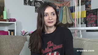 Ersties - Sexy Brunette Babe Plays With Herself Before Using the Magic Wand