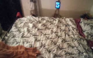 Papi catches me smoking half naked in his bed and lifts up my skirts and fucks my pink wet pussy