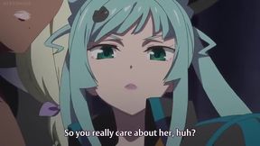 Hot anime babes turn in to weapons and cars after lesbian kissing