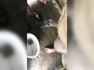 Dominican woman showers with a stranger