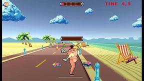 Roller babe [ HENTAI Game PornPlay ] Ep 1 PUBLIC CREAMPIE and 69 at the beach