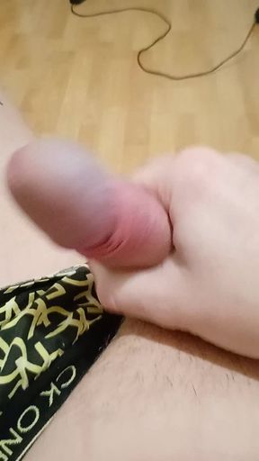 Horny 18 year old boy jerks off his insatiable cock