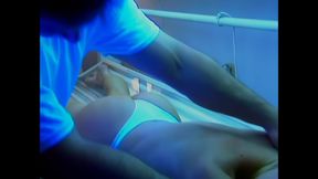 A Sexy Blonde Girl Gets Fucked Hard in the Ass During a Solarium Session