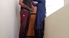 Hot Indian Desi Village Bhabhi Was Celebrate Holi with Dever on Clear