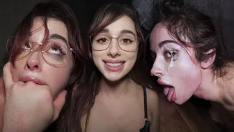 Busty teen NoLube addicted to cum licks floor after rough hardcore pounding by Martin Spell