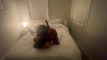 Kitty cosplay latina gets fucked with tail butt plug in knee high socks
