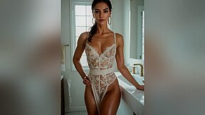 I’m arching back, legs spread, my white lace teddy barely holding me together… Can you see me, darling?