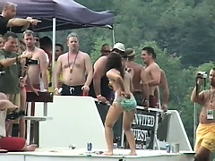 Hit bitches out for spring break flaunt their titties on camera