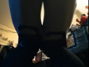 Fit Trans Girl Shows Legs and Flexes