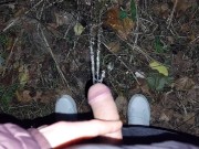 Public cruising in local forest becomes hotter when a thick mature load creampies young twink mouth