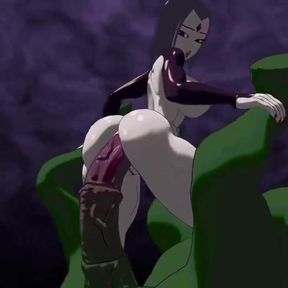 Petite Raven Mounted on Monsters Cock