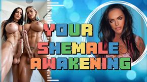 SHEMALE AWAKENING - MistressRavenFD gives you JOI and a cum countdown to images of shemales