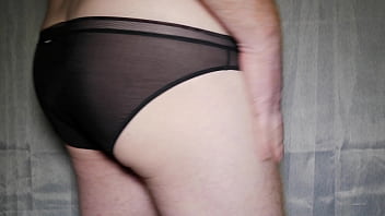 Ass and Cock in Black Panties