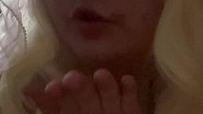 curvy alt bbw in black mesh minidress - bouncing tits & jiggly ass tease - long blonde wig play