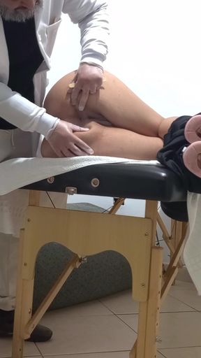 Patient Gets Fingered by Proctologist During Anal Exam.