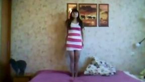 My Russian webcam friend strips and shows her nice body