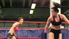 Athletic Dyke Dominates In A Wrestling Match