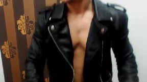 Nice Show in Leather Jacket