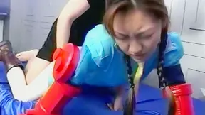 Busty Cammy Dominates in Blue – Fierce Horny Street Fight Action