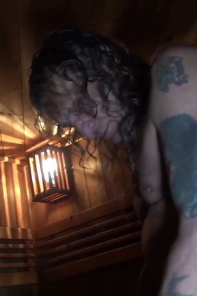 Javier get a blowjob in the sauna