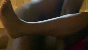 Busty college babe gets big black dick in public sauna