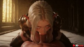 lost in an abandoned castle as a dark elf sorceress from elden ring and the tarnished bred me deep [ai]
