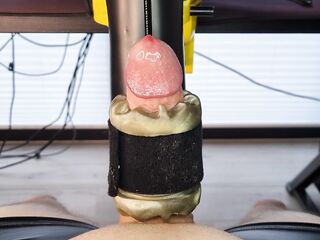 One Hour Endless Edging Milking Session by Automated Fleshlight