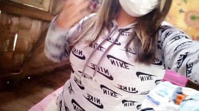 young woman shows her tits to her teacher in hot video