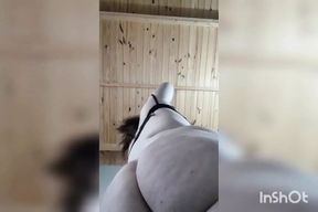 Sexy Giantess Sits in Your Face