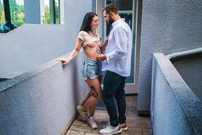 The beautiful, Raven Lane, wants to have some fun on vacation and there's no better way than fucking a complete random stranger