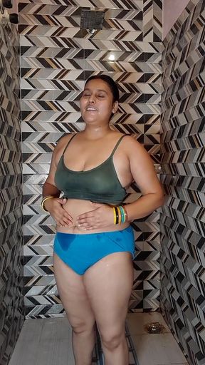 Desi Puja Bhabhi Bathroom Scene