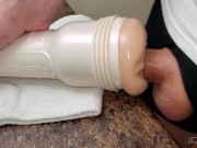 Big Cock pumping air tight pussy - Creampie Riley Reid FleshLight