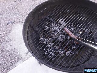 My girlfriend eats my sausage after July fourth barbeque!