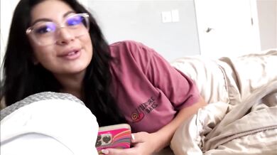 Step Bro Shares Bed With Hot Latina Step Sis After Her Cum in Mouth Missionary Pussy