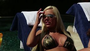 Big tittied milf with tan lines Nikki Benz enjoys having quickie with hotel worker