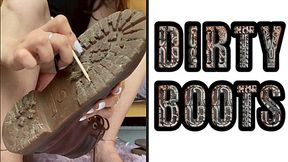 DIRTY BOOTS : Cleaning - Muddy - Shoes fetish - Timberland - Soles - Foot fetish