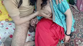 Stepsister Masturbates Bigcock with Hot Moaning in Hindi While Stepbrother Fondles Her Long Nippled Tits