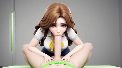 White Shirt Deepthroat Choked Hard By Loaded Anime Dick