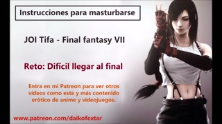 JOI Spanish hentai, Tifa from Final Fantasy, Masturbation instructions.