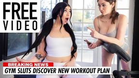 Horny&#x1F975; lesbian gym trainer Alyx Star devours thick influencer Holly Day's juicy ass&#x1F351;