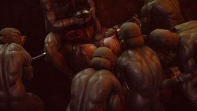 Big Booty White Slut Creampied by Goblin Gangbang