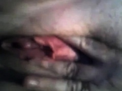 Hairy BBW with Big Black Dildo