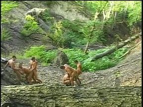 Forest orgy with horny jocks