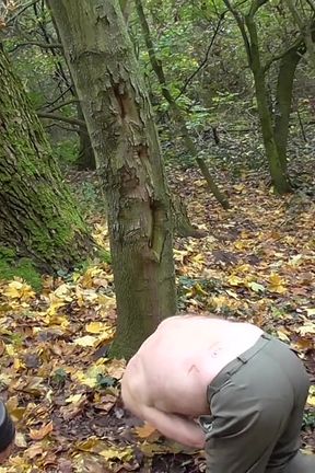 Kick for the poor male slave