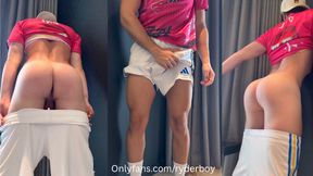 Twink Footballer With a Massive Cock Gets Horny After Training HOT MOANING