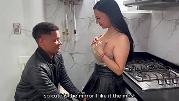 I can&#039_t resist my roommate&#039_s big cock and we end up fucking in the kitchen - ANTONELLA BLAKE