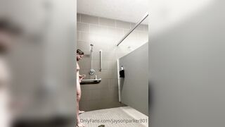 Risky Guy Gets Another to Join in Public Douche Jerkoff