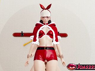 Christmas Animation with Tomoki in Tights - Huge Wang Thighjob Teasing, Piledriver Pose Hard Sex, and Missionary Lifting Ending With Cum Inside Tight Cunt In Hottie Select 2