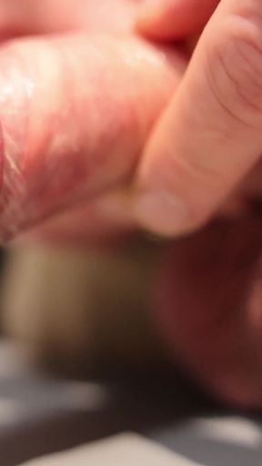 Condom fills slowly with juicy precum   Clip 1